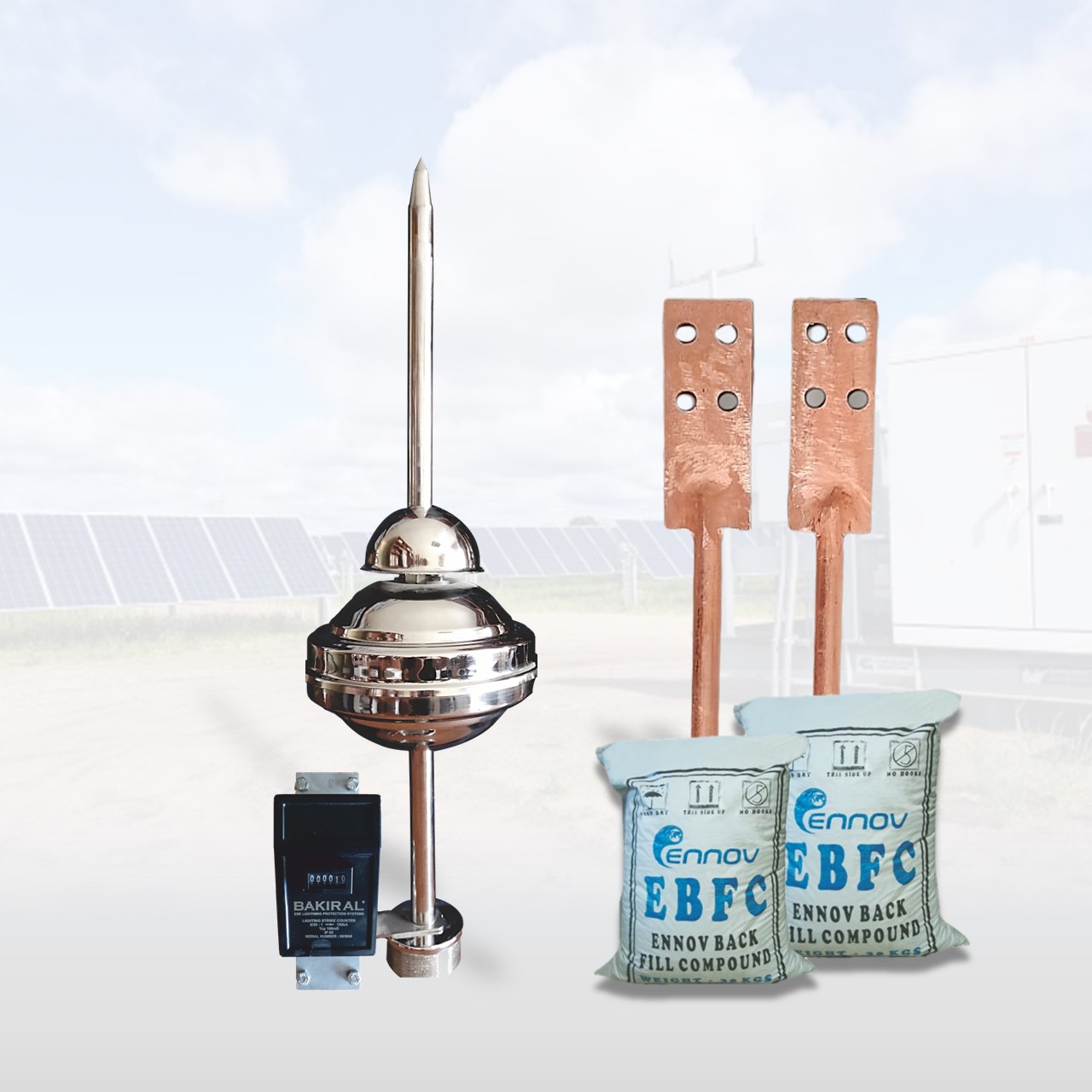 Solar Power Plant Earthing & Lightning Systems